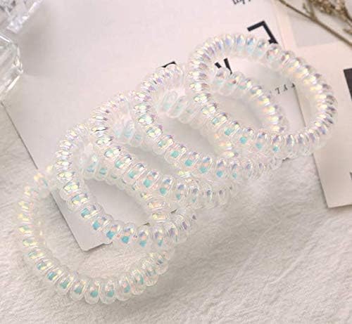 New Shining Colorful Women's Scrunchies Telephone Wire Line Hair Rubber Bands Elastic Hairbands Rope for Girls Hair Accessories (Color 1)