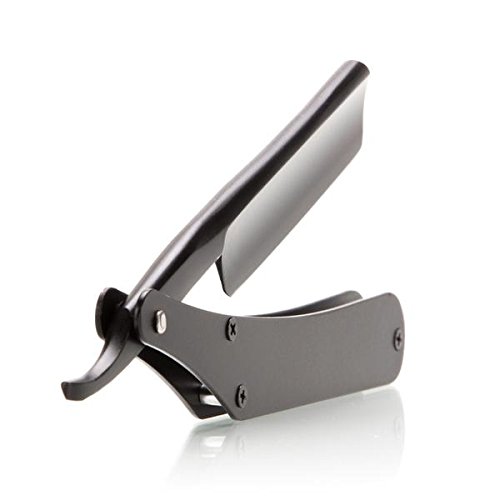 BlackAF Shave Ready Straight Razor in Stainless Steel Scales - By BOG (Black Ops Grooming) - Owned And Operated By Veterans