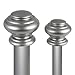 Decopolitan Urn Telescoping Double Drapery Rod Set, 72-144