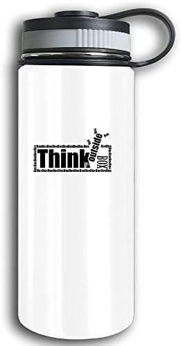 Artistic Word Stainless Steel Wide Mouth Funtainer Thermos Cup Leak Proof Simple Modern Kids Thermos Bottle For Hot And Cold Drinks Height 7.8 "diameter 2.9" 18.7oz