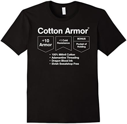 Mens Cotton Armor: Role Playing T-shirt 2XL Black