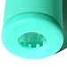 Eveau Glass Water Bottle with Flip Lid, Aqua Bumperguard Silicone Sleeve, Wide Mouth Opening, 21 Ounce/630 ml
