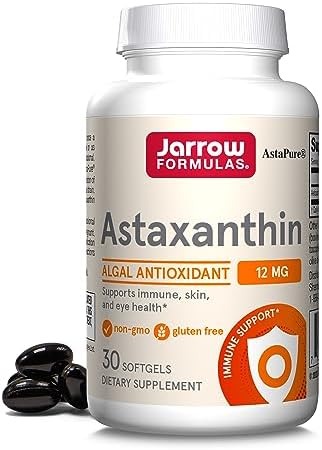 Jarrow Formulas Astaxanthin 12 mg - 30 Servings (Softgels) - Algal Antioxidant Carotenoid - Supports Immune, Skin & Eye Health - Dietary Supplement - Gluten Free - Non-GMO price in UAE | Amazon UAE
