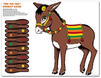 A Beistle Creation Pin The Tail On The Donkey Party Game