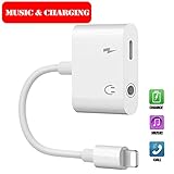 Jack Headphone Adaptor Charger Compatible with iPhone 8/8 Plus /7/7 Plus/iPhone X/XS/XS Max/XR Earphone Adapter Headphone Aux Audio & Connector Cable Support iOS 11 Later