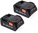 Powerextra 2 Pack 18-Volt 4.0Ah Lithium Ion Replacement Battery for RIDGID R840087 R840083