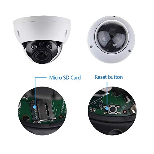 4MP HD Security POE IP Camera IPC-HDBW4433R-ZS, 2.7-13.5mm Motorized Varifocal Lens 5X Optical Zoom Home&Outdoor Network Surveillance Dome Camera, Micro Card,50m Smart IR,WDR,IP67 IK10,ONVIF