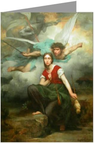 Single Vintage Greeting Card of Jeanne d' Arc (Joan of Arc) by EugeneThirion.