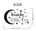 Dream Big Little One Wall Decal, Nursery Wall Decal, Nursery Decor, Nursery Wall Quote, Quote Decal, Removable Vinyl Wall Stickers for Baby Kids Boy Girl Bedroom Nursery Decor A34 (Big, Black)