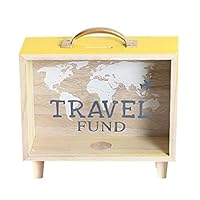 Sweet FanMuLin Shadow Box Frame, Wooden Money Box, Wedding Wood Bank (Travel Fund)