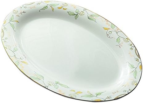 Porcelain Plates 12-inch Bone China Fish Dish Oval Ceramic Plate Large Steamed Fish Dish Microwave Oven Tableware Plate