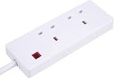PRO ELEC PELB1900 2 Gang Extension Lead 3m White 13A Fuse UK Type G Plug view 5