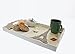 Wooden Food Serving Trays with Handles - Nesting Trays - Stackable - for Breakfast in Bed, Coffee Table, Parties, Hosting, & More - Elegant Paris Theme Print - White - 3 Piece Set - Sml, Med, Lg