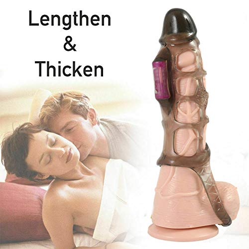 Vi+brating Male Extension Condom Couple Toys