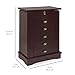 Best Choice Products Handcrafted Wooden Jewelry Box Organizer Wood Armoire Cabinet- Brown