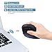 AUTLEY Wireless Vertical Mouse, 2.4G Optical Wireless Silent Ergonomic Mouse for Large Hands, for Laptop, Computer, Desktop, with Adjustable 800/1200/1600 DPI (Silent Click)