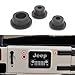 Jeep Tailgate Black Durable Rubber Plugs Tramp Stamp Tire Carrier Removable Rubber for 2007 and Up Jeep Wrangler,Pack of 3
