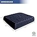 Hermell Wheelchair Egg Crate Seat Cushion with Removable Navy Blue Cover - 3.5 Inches Thick
