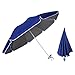 AMMSUN 7.5ft Heavy Duty HIGH Wind Beach Umbrella with sand anchor Vent Tilt Portable Sun Shelter, UV 50+ Protection Outdoor Sunshade Umbrellas Carry Bag for Patio Garden Pool Backyard Multicolor Blue