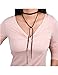 Mudder Long Black Velvet PU Leather Chain Stretch Tattoo Choker Tassel Necklace