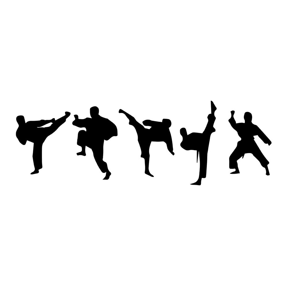 Tae Kwon Do Black Wall Sticker Decal for Home Children's Nursery Room Bedroom Decor