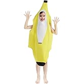 GEWONELIFE Kids Banana Costume for Halloween – Funny Banana Suit for Boys & Girls Cosplay Dress Up Party Outfit