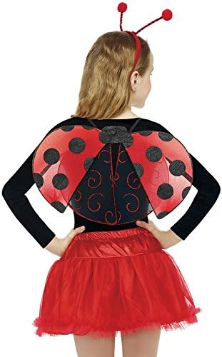 Girls Kids Ladybug Ladybird Bumble Bee Insect Bug Fancy Dress Costume Wings (Ladybird)