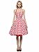 Maggie Tang Women's 1950s Vintage Rockabilly Dress Red Checks Size L