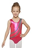 Mdnmd Girls' Gymnastics Tank Leotard with Two Streamline Pattern