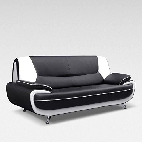 Mcd Spacio Canape Fixe Simili 3 Places 133x153x88 Cm Amazon Fr