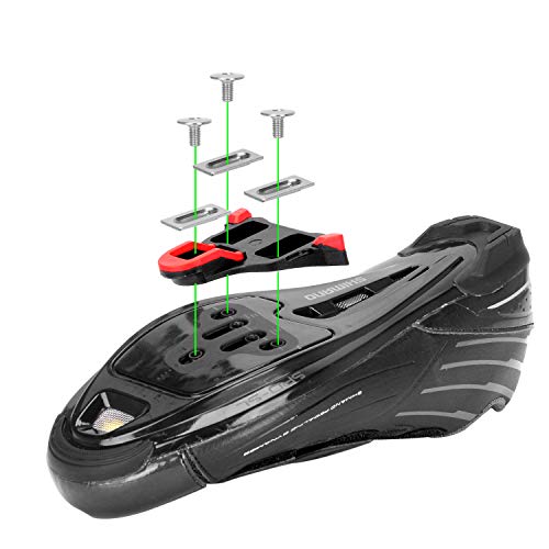 Inkesky Bike Cleats SPD-SL for Road Cycling - Compatible with Shimano SM-SH10 - Red