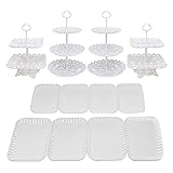 Set of 12 Pieces Cupcake Stands Plastic Dessert