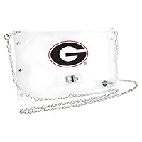 Littlearth Georgia Bulldogs  NCAA Envelope Purse, Clear  - 10 x 0.5 x 6.5 - Inch