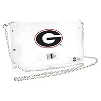 Littlearth Georgia Bulldogs  NCAA Envelope Purse, Clear  - 10 x 0.5 x 6.5 - Inch