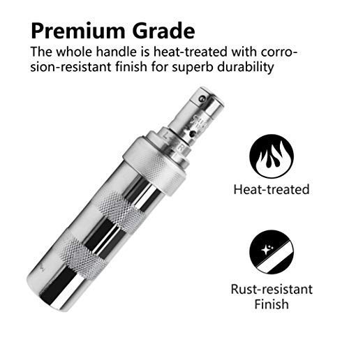 MulWark 3/8-Inch Drive Premium Reversible Manual Impact Driver Set- Hammer Screwdriver Kit with S2 Steel Impact Bits to Disengage Rusted Fasteners or Frozen Bolts| Flathead 5/16” 3/8” & Phillips #2#3