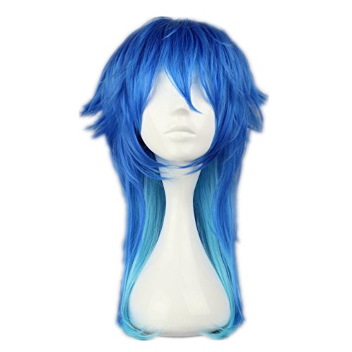 COSPLAZA Cosplay Wigs Short Party Hair Mixed Blue Fashion Boy Synthetic Wig