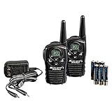 Midland - LXT118VP, 22 Channel FRS Two-Way Radio with Channel Scan - Up to 18 Mile Range Walkie Talkie, Hands-Free VOX, Water Resistant (Pair Pack) (Black)