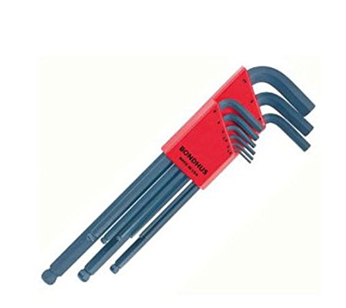 Bondhus 10999 Set of 9 Balldriver L-wrenches, ProGuard Finish, sizes 1.5-10mm