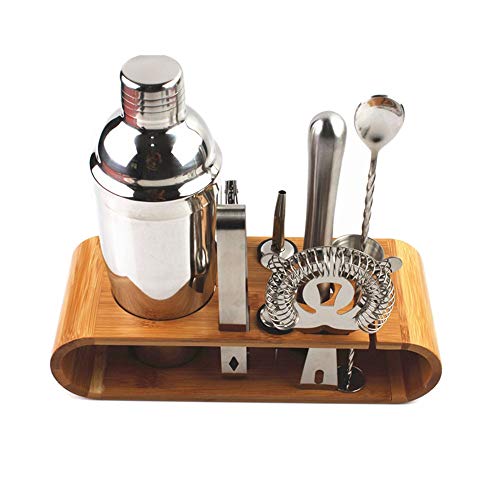 CaoQuanBaiHuoDian Haushalts-Cocktail-Shaker-Set Barkeeper Kit Cocktail Shaker Set 10 Stück Edelstahl-Drink Mix Set Bar… – Bild 4