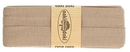 Oaki Doaki Jersey-Einfassband 3m, elastisches Schrägband, Breite: auf 2cm vorgefalzt, sand (548)