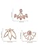 Maxdot 3 Pairs 3 styles Lotus Flower Earrings Simple Ear Stud Earrings for Women (Rose Gold)