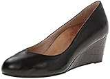 Vionic With Orthaheel Womens Antonia Mid Wedge Pump Shoes, Black, US 9