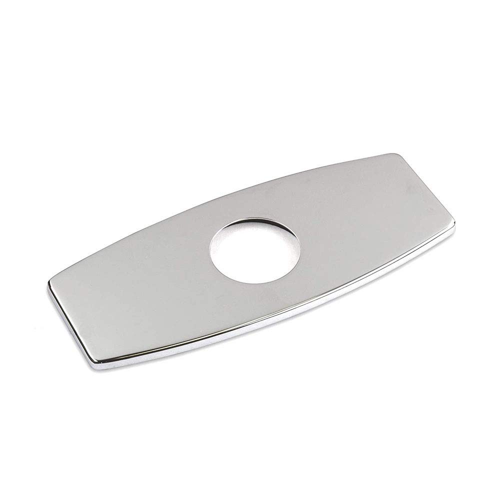 Wovier Chrome/Brushed Nickel/Oil Rubbed Bronze 3-to-1 Rectangle Shaped Polished Sink Hole Shell Deck Faucet Plate Rosette