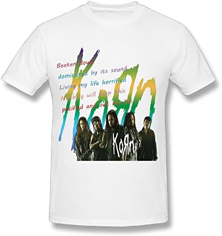 Dalef Men's Korn The Serenity Of Suffering Punk 100% Cotton T Shirt Size 3X US White