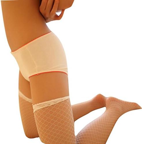 Aogetesi Sexy Lingerie Woman Lace Fishnet Thigh High Stockings (D)