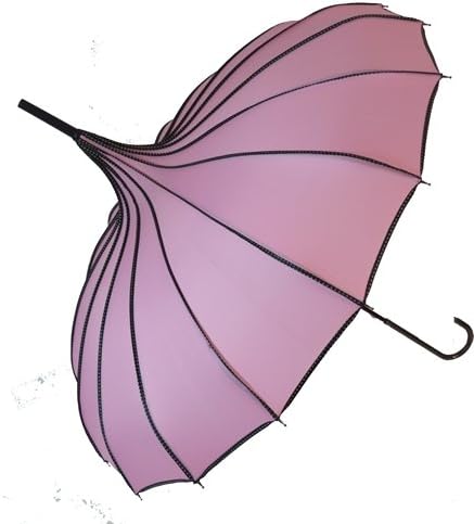 SoakeBoutique RIBBED Pagoda Umbrella Pink