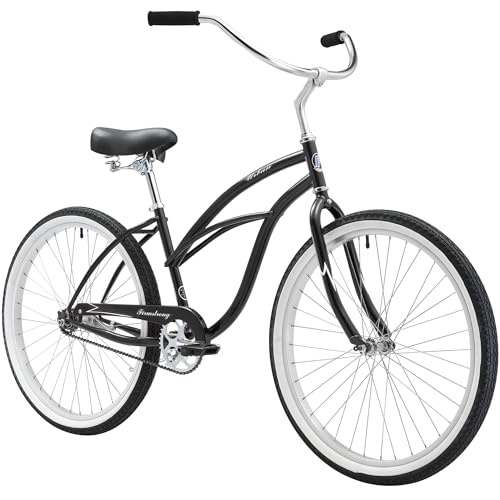 Firmstrong Urban Lady Single Speed - Women's 26" Beach Cruiser Bike (Black)