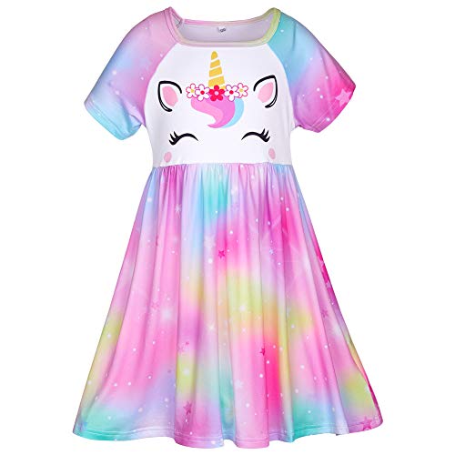 ICOSY Girls Nightgowns Unicorn Dress Pajamas for