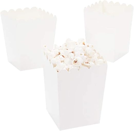 Amazon Com White Popcorn Boxes Open Top Popcorn Boxes Mini