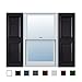 ExteriorSolutions.com 15 Inch x 43 Inch Standard Raised Panel Exterior Vinyl Shutter, Black (Pair)
